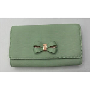 Ted Baker- MELISIA - Leather Bow Matinee Purse/ Crossbody- Olive Missing Chain